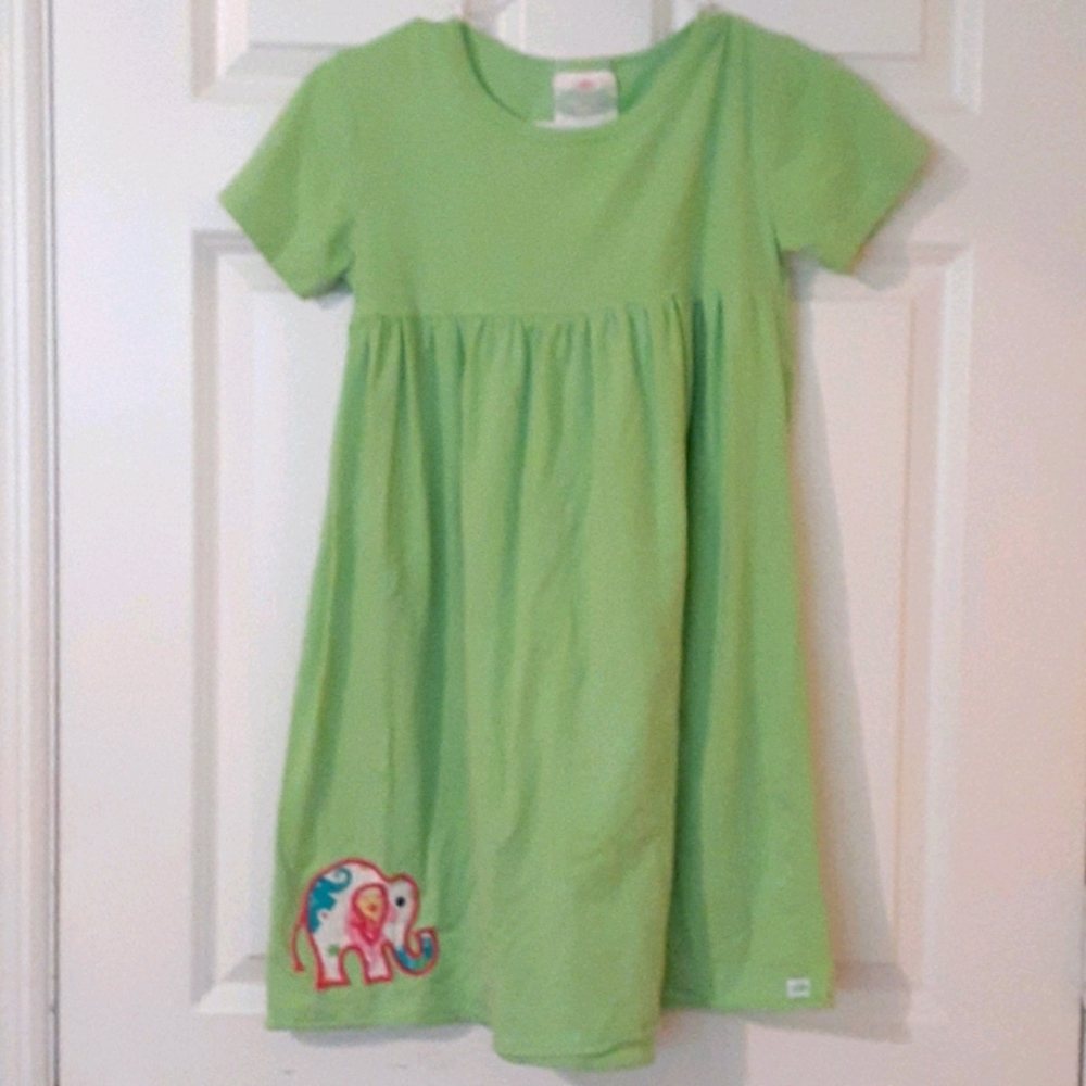 Green casual girls dress